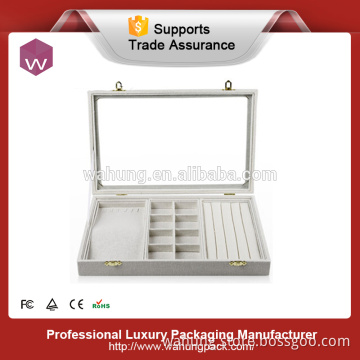 Customized Multi-functional jewelry display clear acrylic tray with dividers
